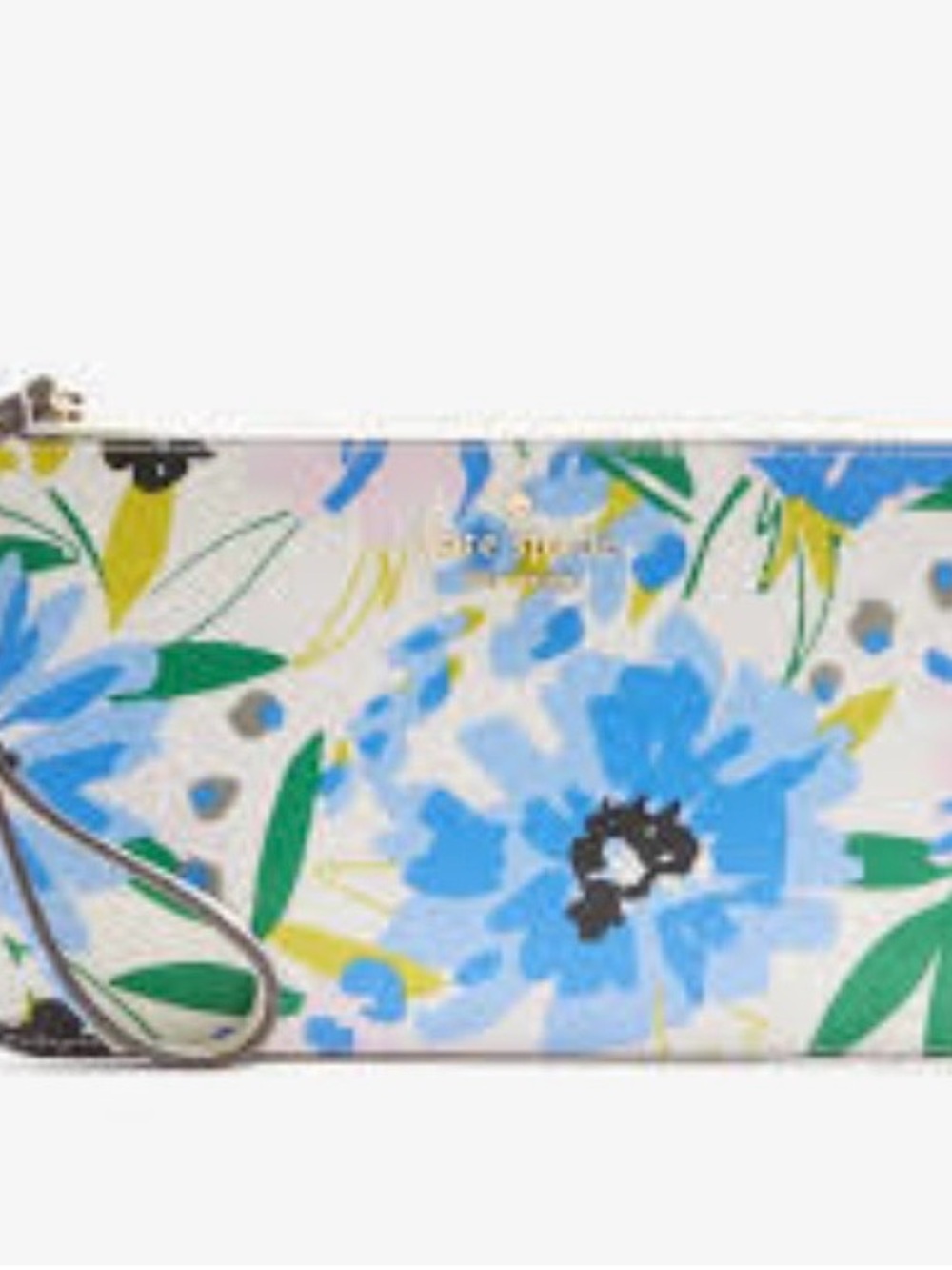#687 kate spade Floral Blue & Green Wristlet. NWT